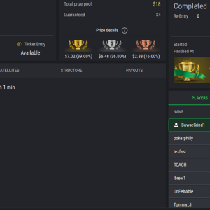 PokerPhilly Horse FL Re-Entry on StockPoker - January 04, 2026