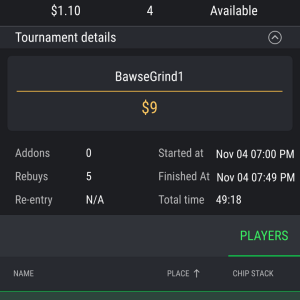 Won the poker community daily buy-in on StockPoker