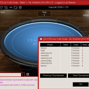 1st in $20GTD Ice Cold Soda on DSP.