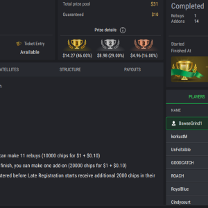 PCF Daily Grind Stud8 FL on StockPoker - November 06, 2025