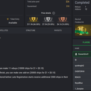 PCF Daily Grind Stud8 FL on StockPoker - November 27, 2025