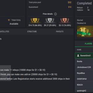 PCF Daily Grind Stud8 FL on StockPoker - December 04, 2025