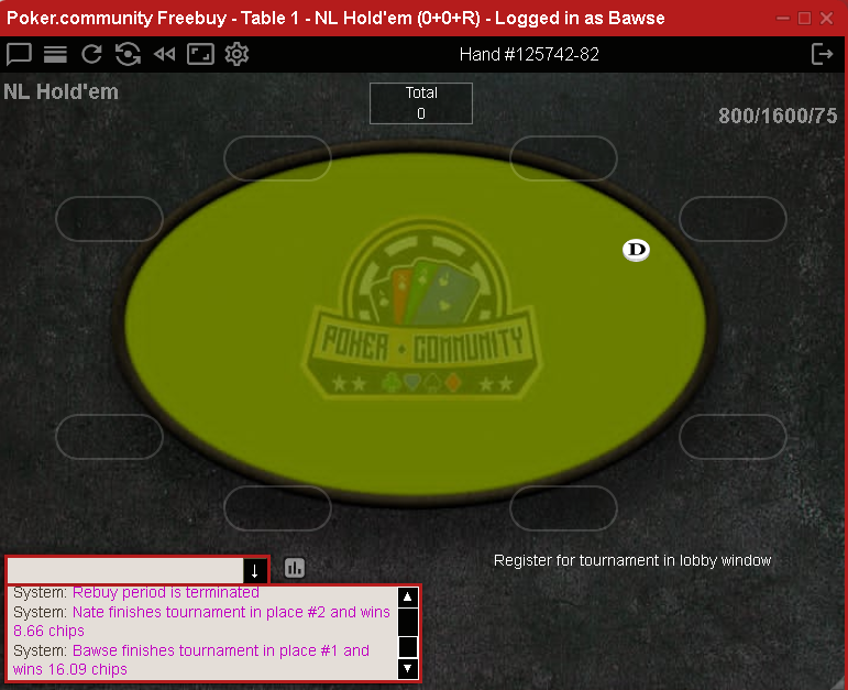 1st in Poker Community Freebuy on DarkSidePoker