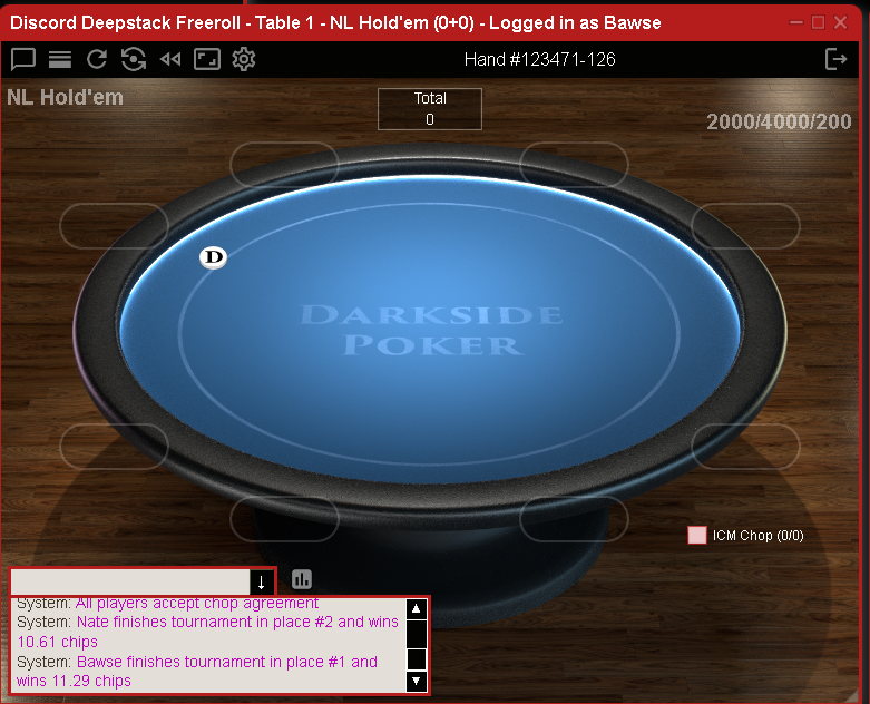 Chopped Heads Up in DSP Freeroll