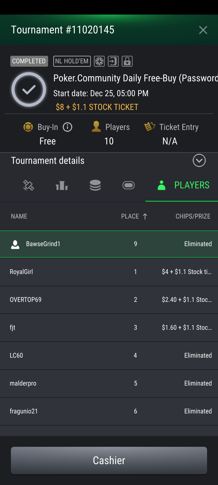 Poker Community Daily Freebuy on StockPoker