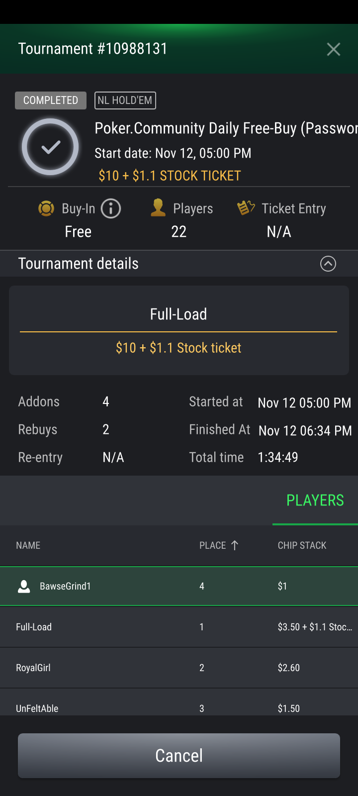 Poker Community Daily Freebuy