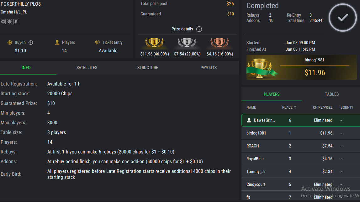 PokerPhilly PLO8 on StockPoker - January 03, 2026