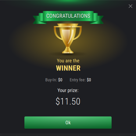 Won Poker Community Freeroll on StockPoker Today