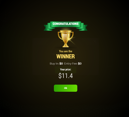 Won the PCF Bankroll Starter Freebuy